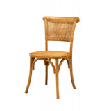 Biscottini frêne 88 x 50 x 44 cm Salle à Manger en Bois avec Finition Naturelle | Chaise de Cuisine Assise en rotin, Vintage Unisexe Adulte, Marron, 88x44x50 cm