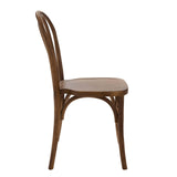 Oviala Lot de 2 chaises Style bistrot en Bois d'orme foncé