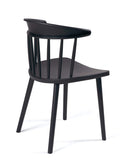KAYELLES Lot de 2 chaises à barreaux Noires, Style rétro Western - Windsor, Large Assise, Dossier Enveloppant DIA (Noir)
