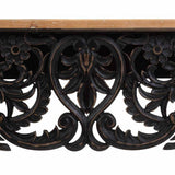 PEGANE Meuble Console, Table Console en Bois Coloris Noir, Naturel - Longueur 111 x Profondeur 40 x Hauteur 77 cm
