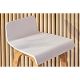 Miliboo Chaise de Bar scandinave Bois et Blanc H65 cm BALTIK