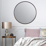 Decorline Adelina Miroir circulaire Noir 76,2 x 76,2 cm