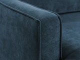 Lisa Design - Canapé d'angle Convertible - Angle Droit - Jake en Velours Côtelé - Canapé Lit - Sofa Bleu Ardoise 5 Places - Salon