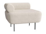 Vente-unique - Fauteuil en Tissu Bouclette Blanc cassé DORIGO
