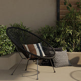 Iconik Interior Acapulco Style Chaise d'extérieur - Chaise de Jardin - Nouvelle édition - Acapulco Noir