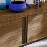 sweeek - Meuble TV décor Bois 3 Portes Noyer 180cm L 180 x P 43 x H 45cm - Kuba