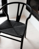 Mowelli 2 chaises 'Wishbone' (Y) Chair Style' - complètement Noir