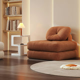 zxhrybh Canapé Paresseux Pliable, Chauffeuse à Coussin Doux, Canapé Sol Moderne en Tissu Velours Côtelé, pour Salon/Dortoir/Maison(Brown,31.4in/80cm)