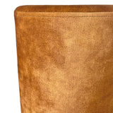 Meubletmoi Pouf/Repose-Pieds Rond D. 32 cm en Tissu Velours Jaune Moutarde – élégant et Compact – Joel