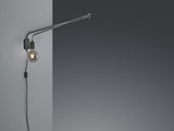 Trio Leuchten Applique murale Line 200200132 en métal noir mat avec 1 ampoule E27