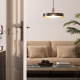 LEDKIA LIGHTING - Suspension Métal Furiko | Compatible Ampoules E27 220-240V | IP20 Intérieur | Aluminium et Acier | Câble Réglable 1560 mm | Design Industriel, Noir