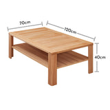 Stella Trading Nature One cœur de hêtre partiellement Massif certifié FSC – Table Basse de qualité supérieure avec étagère pour Votre Salon, Bois d'ingénierie, Couchtisch