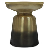 SIMPLIHOME Toby Table d'appoint Industrielle Moderne en métal de 43,2 cm de Large, ombré doré/Noir, entièrement assemblée pour Le Salon et la Chambre à Coucher
