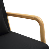 CLP Fauteuil Relax Hibbing I Fauteuil rembourré en Tissu I Structure en Bois d'hévéa I Fauteuil pour Le Salon et la Chambre à Coucher, Couleur:Noir