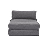 Miliboo Chauffeuse 1 Place Convertible en Tissu Gris Katy