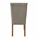Loberon Sudbury Chaise - Housse Durable de Grande qualité - Style Vintage grâce au matelassage Chesterfield, Gris