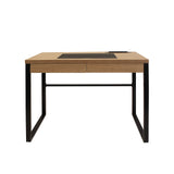 HOME DECO FACTORY Bureau en Bois avec Tiroir Structure Métal Industriel