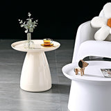 Table D'appoint Ronde en Plastique pour Canapé, Table Appoint Moderne pour Les Espaces Étroits Et Petits, pour Bureau, Salon, Chambre À Coucher, Table Basse (Color : Yellow)