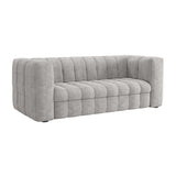 Mobilier-Deco Daria - Canapé 3 Places Convertible rapido en Tissu matelassé Gris Matelas 14 cm