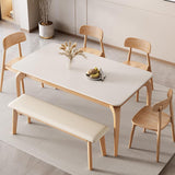 MidCentury Lot de 2/4/6 chaises de salle à manger modernes en chêne massif avec dossier large et arrondi pour cuisine, salle à manger, salon, chambre à coucher, bureau (finition noyer foncé)