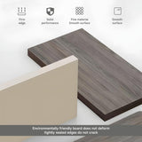 lcvtos Table Basse Moderne en Bois Massif, Petite Table à Thé Ovale avec Pieds Stables, Design Minimaliste, Plateau Épais en MDF avec Surface Résistante aux Rayures, pour Salon (Bois Naturel)