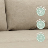 BUDWING Orlando Canapé Convertible d'angle Lit Chaise Longue Coffre Réversible Droite et Gauche Beige