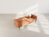 Bestmobilier - Lexie - Canapé Convertible clic-clac 2 Places en Velours côtelé, Terracotta