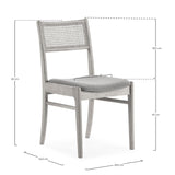 HOMN LIVING Pack de 2 chaises Vilma en Chêne, Bois Massif et rotin Naturel, 45,5 cm (Largeur) 54,5 cm (Profondeur) 82 cm (Hauteur)