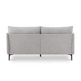 Sicaan Canapé 2 Places Industriel Sasha en Tissu Gris Clair – Droit Compact et Élégant – Sofa Moderne Style Urbain Chic et Confortable pour Salon, Bureau ou Appartement – 173 x 85 x 86 cm