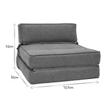 Miliboo Chauffeuse 1 Place Convertible en Tissu Gris Katy