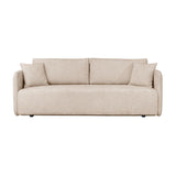 Mobilier-Deco CELSY - Canapé 3 Places Convertible avec Coffre en Tissu Beige