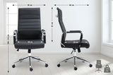 CLP Chaise de Bureau Ergonomique Kolumbus en Cuir véritable, réglable en Hauteur en continu, Charge maximale 150 kg, Couleur:Noir