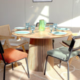 HOMIFAB Table à Manger Ronde en Bois 4 Personnes - diamètre 120 cm - Ada