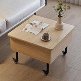 SCBTGKLN Table Basse à Plateau Relevable en Bois, Table D'appoint Mobile, avec roulettes et Compartiment Caché, Table Basse Relevable, Meubles de Salon for Petits Espaces(White)