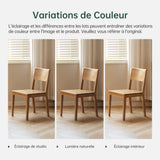 YESWOOD Lot de 2 Chaises de Salle à Manger, Chaises en Chêne Massif, Style Moderne Minimaliste, Chaises Assemblées pour Cuisine, Salon, Chambre, 44,8 x 54 x 80 cm, Chêne Naturel