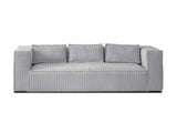 Lisa Design - Canapé Stella en Velours Côtelé - Sofa Gris Clair 3 Places - Salon