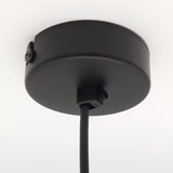 L+ Lampe à suspension Boule moderne fabriquée à la main, abat-jour, en métal, E27, pour cuisine, salon, chambre, design moderne (noir, Ø 25 cm)