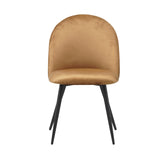 Albatros Capo Lot de 4 chaises de salle à manger avec housse en velours Marron – Design vintage élégant avec housse en velours – Chaise rembourrée certifiée SGS – Chaise de cuisine moderne