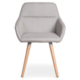 Chaise/Fauteuil scandinave Frida Tissu Gris Foncé