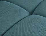 Lisa Design - Ray - canapé Droit 3 Places en Tissu texturé, Bleu grisé