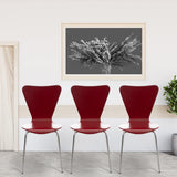 Chaise Empilable Calisto en Bois - Assise Ergonomique - Chaise de Salle d'Attente en Bois Chaise, Hauteur Assise 45 cm -Couleurs au Choix:, Couleur:Rouge