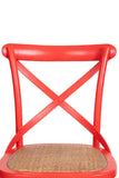 Biscottini Chaise de salle à manger en bois massif Vintage - Chaises de cuisine et salon en rotin Thonet - Chaises intérieures et extérieures rembourrées - Chaise en peluche Rustica Cross