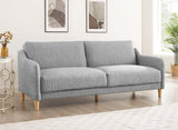 DecoInParis Canapé clic clac 3 Places en Tissu Gris Clair Marlon