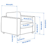 Ikea Fauteuil VIMLE Saxemara bleu clair
