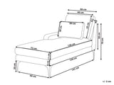 Beliani Chaise Longue à Droite en Tissu Pieds en Métal Vert Ewron