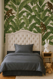 PALAZZO INT Tête de lit vintage Chateau Royal – Tête de lit en velours Chesterfield capitonnée avec boutons, 117 × 160 × 6 cm, autonome et murale, design de coiffeuse