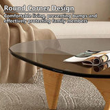 JATIBOSH Table basse en verre trempé, assemblage facile, petite table basse, meubles, table de salle à manger, table d'extrémité de canapé étroite, chambre à coucher, bureau, table d'appoint pour