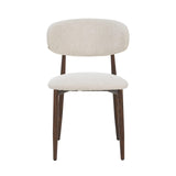 Criks Celia Lot de 2 chaises Beige noyer