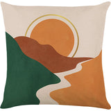 ARNTY Housse de Coussin, Housse Coussin 45x45 Lot de 4 Housses de Coussin Taie d'oreiller Décoratif Canapé pour Chambre, Canapé, Chaise, Lit,Jardin (Géométrie-Lin)