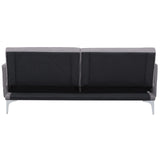 Canapé Convertible en Polyester Gris 3 Places Taies Déhoussables Rembourré Lucan
